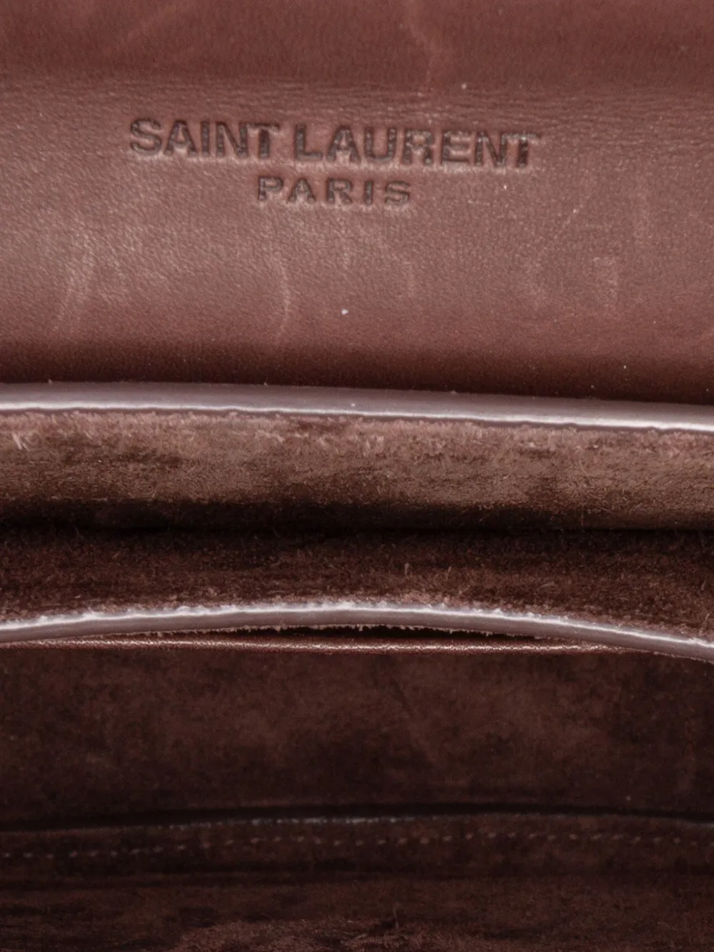 Pre-owned Saint Laurent 2020 Small Leather Monogram Kaia Crossbody Bag In Brown