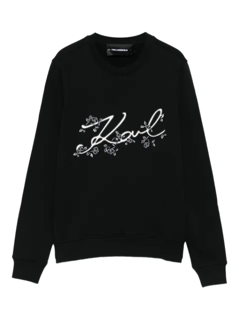 Karl Lagerfeld floral-embroidered sweatshirt