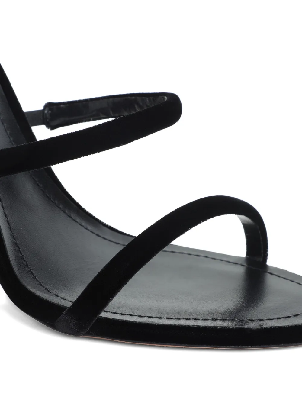 René Caovilla 105 mm leren sandalen met hak Zwart