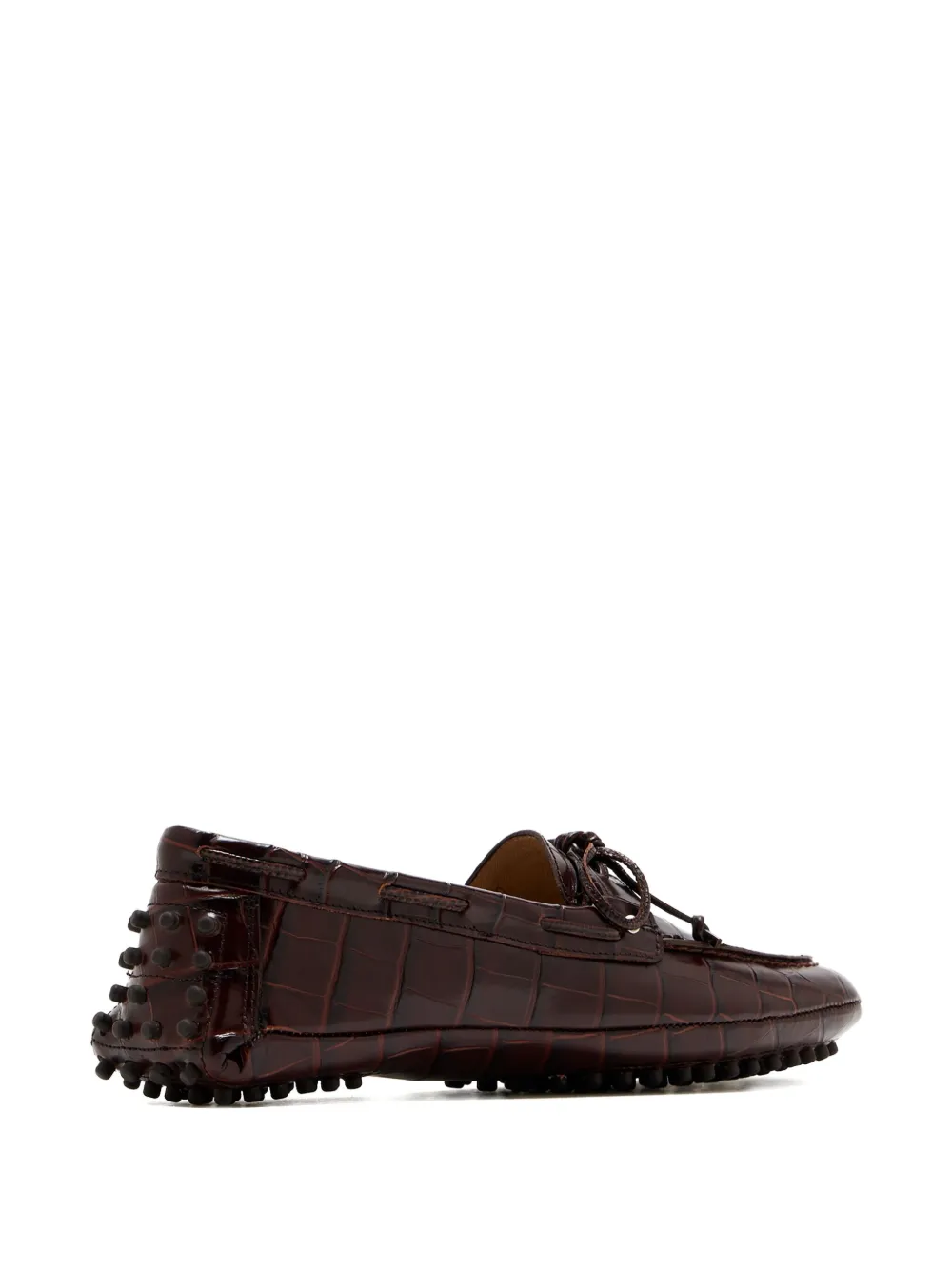 Le Monde Beryl crocodile-effect loafers - BRO COCO BROWN