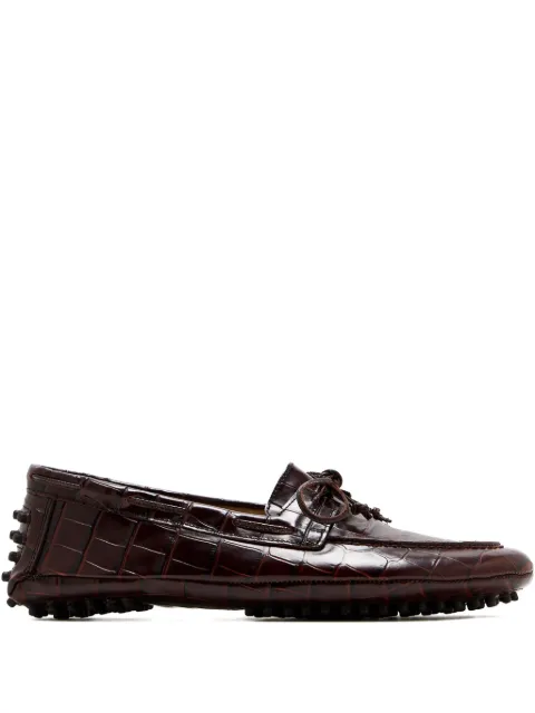 Le Monde Beryl crocodile-effect loafers