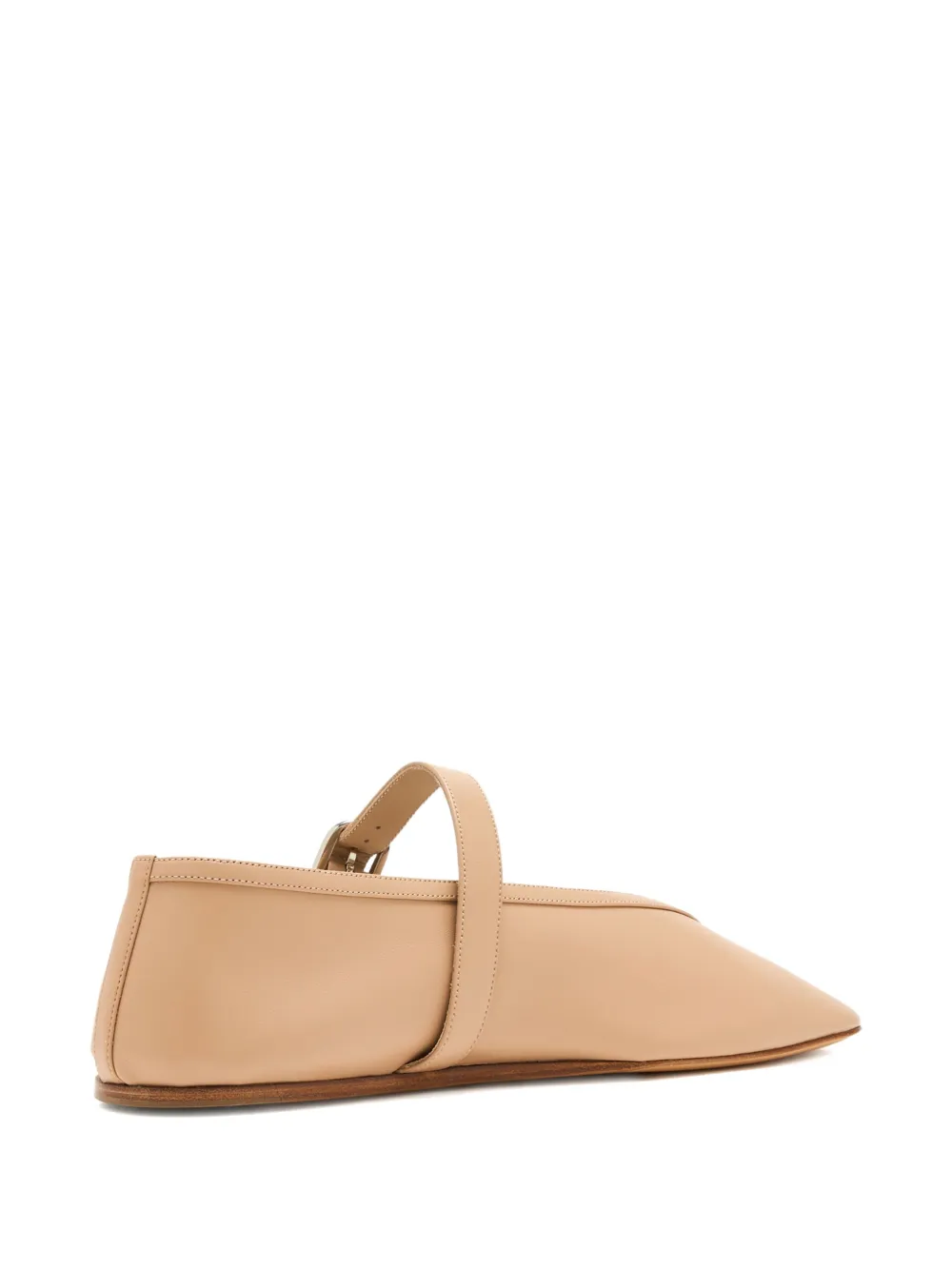 Le Monde Beryl Stella leren ballerina's met gespbandje Beige