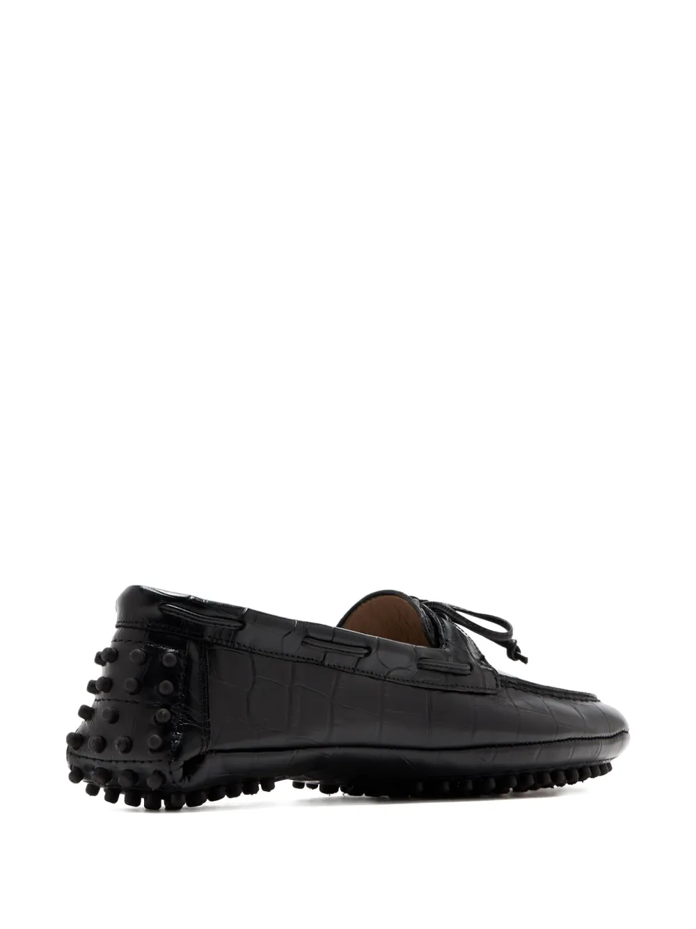 Le Monde Beryl Driver Embossed Moccasins In Black