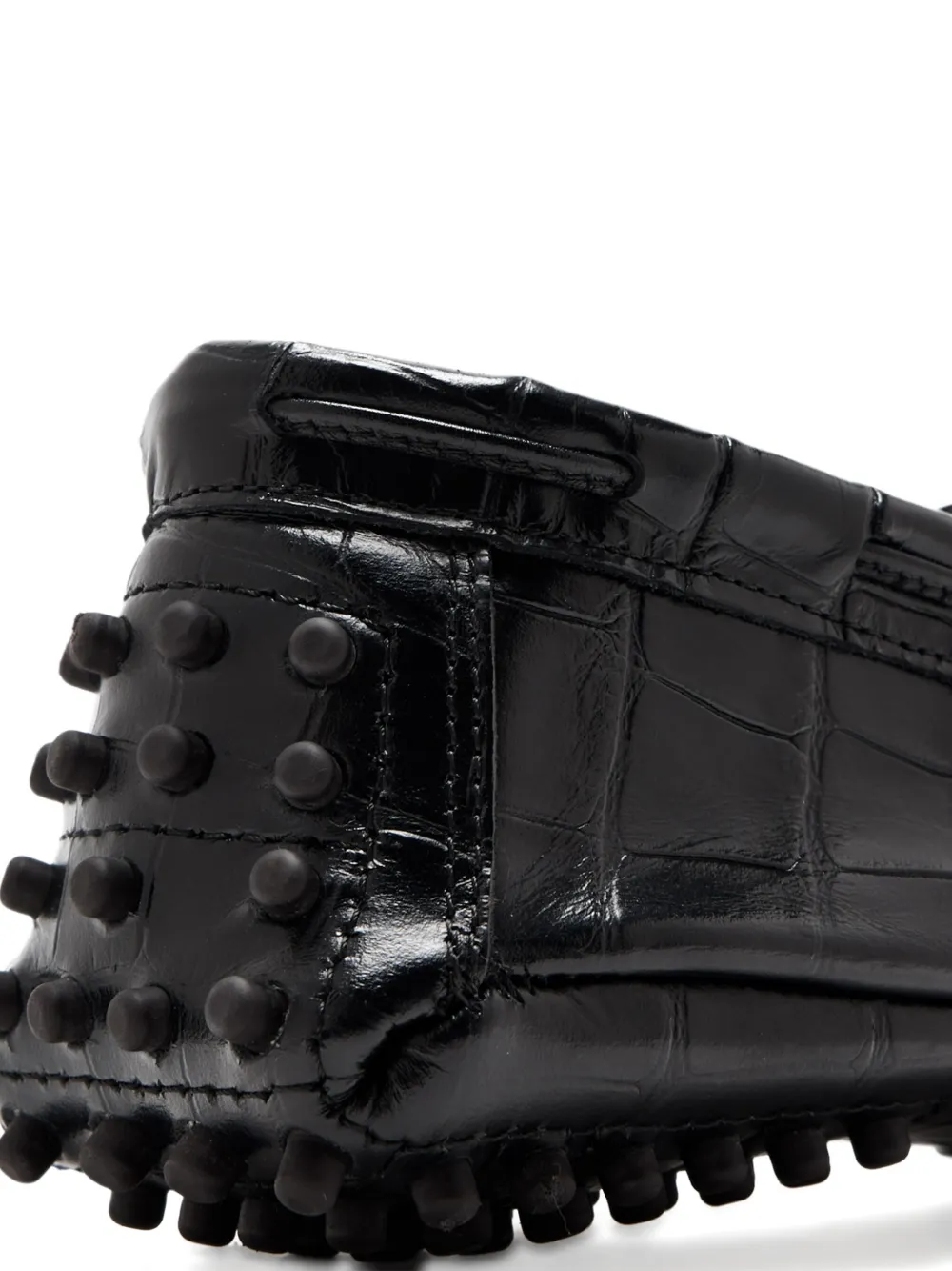 Le Monde Beryl Driver Embossed Moccasins In Black