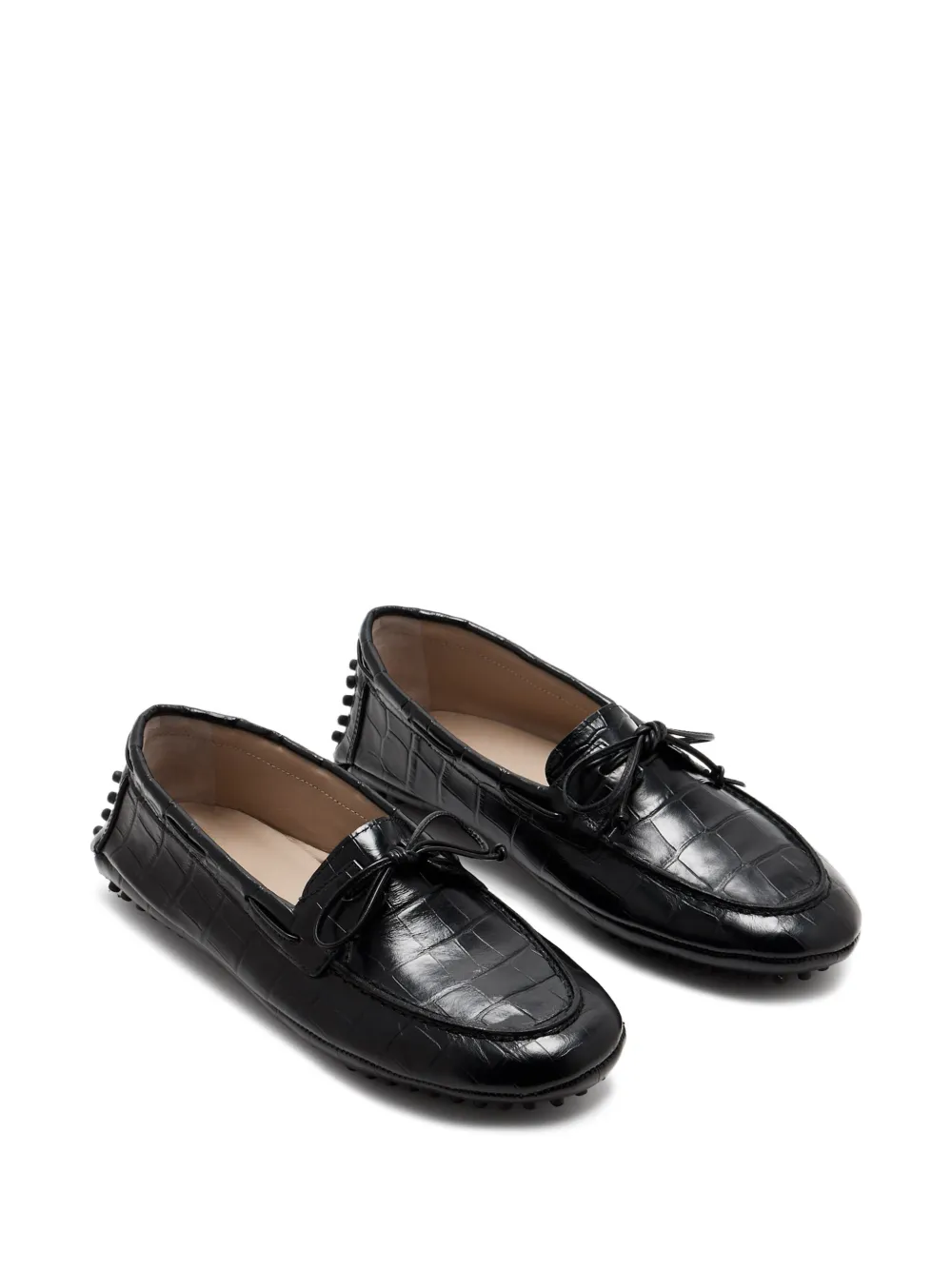Le Monde Beryl Driver embossed moccasins Black