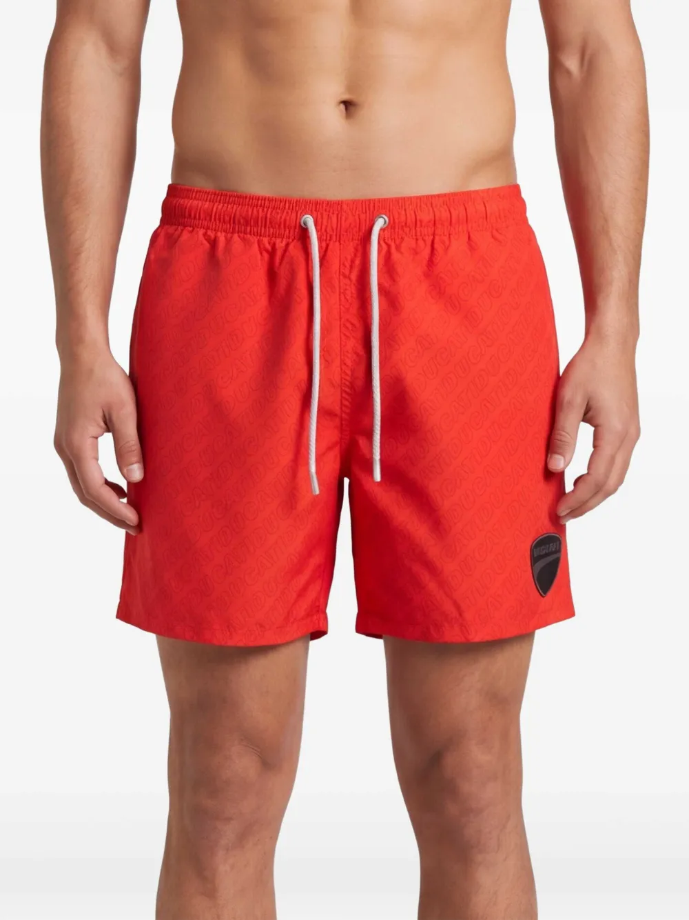 MC2 Saint Barth Zwembroek met logoprint Rood