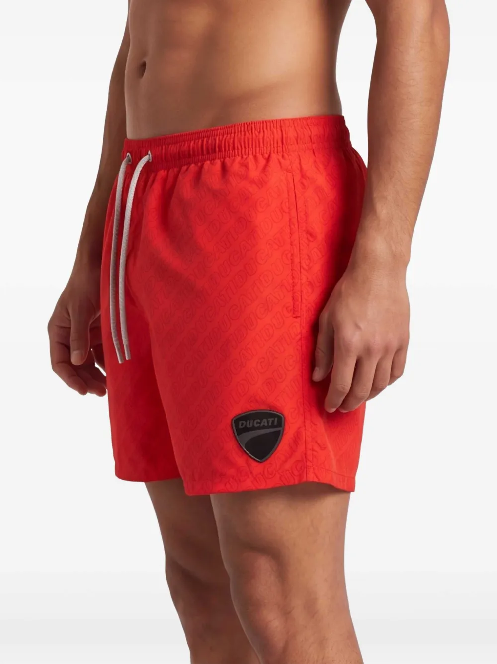 MC2 Saint Barth Zwembroek met logoprint Rood