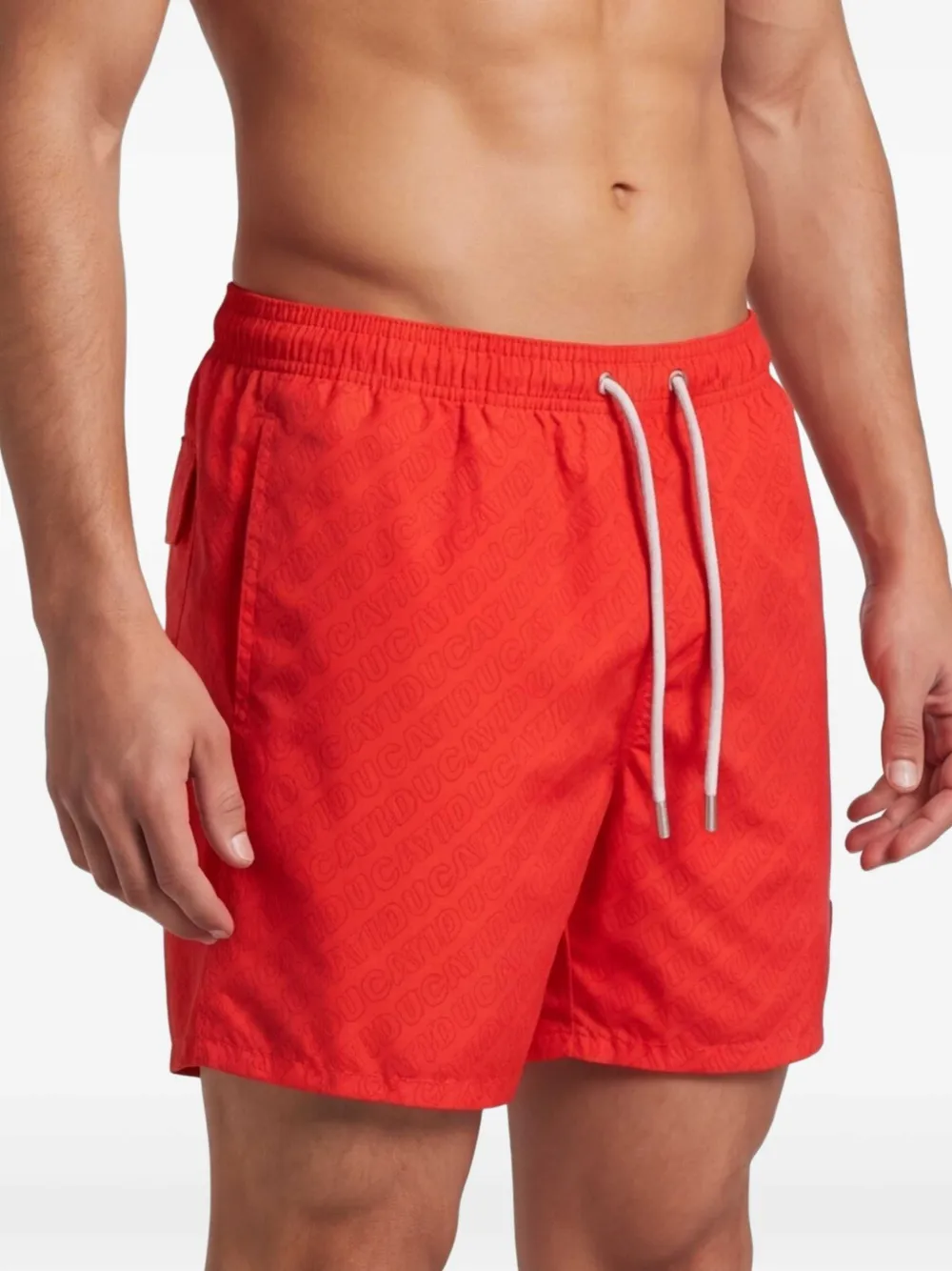 MC2 Saint Barth Zwembroek met logoprint Rood