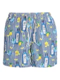 MC2 Saint Barth striped-print swim shorts - Blue