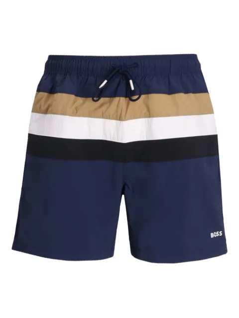 BOSS striped swim shorts