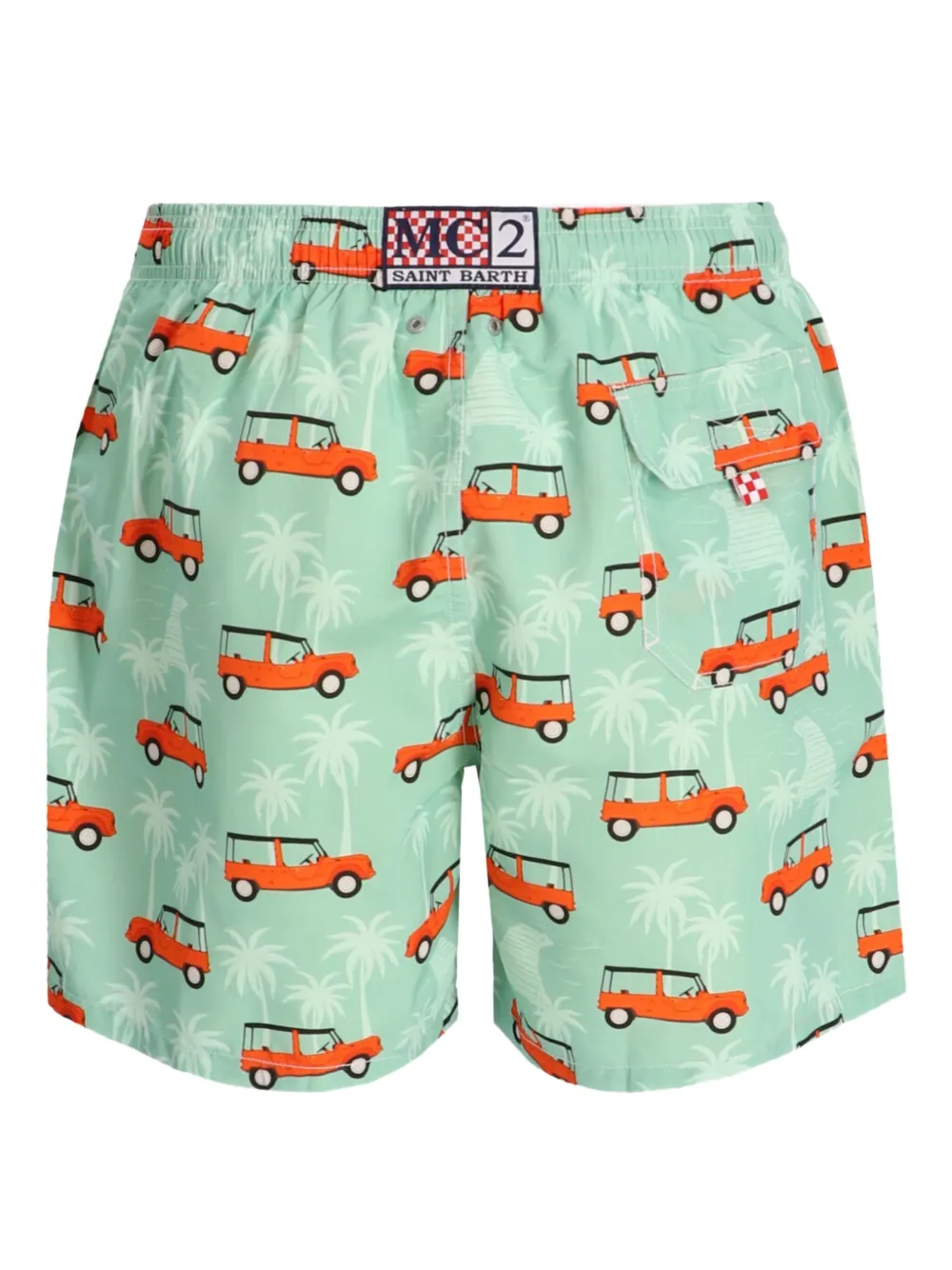 MC2 Saint Barth Zwembroek met grafische print Groen