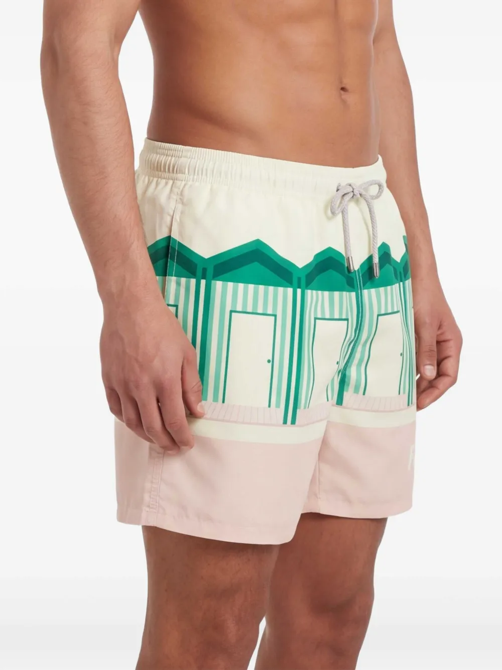 MC2 Saint Barth Zwembroek met print Beige