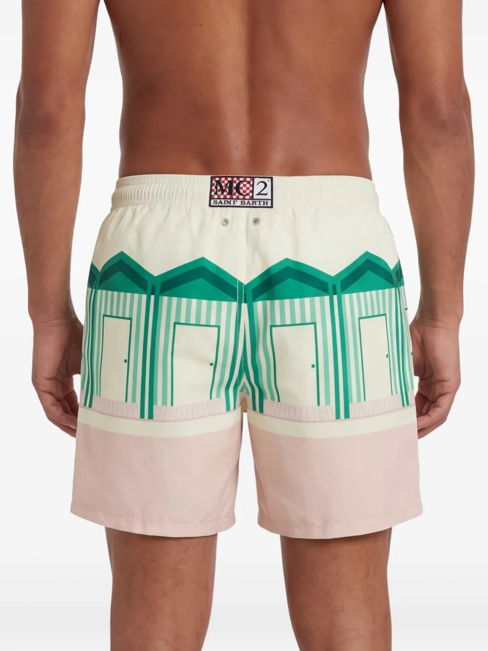 MC2 Saint Barth Zwembroek met print Beige
