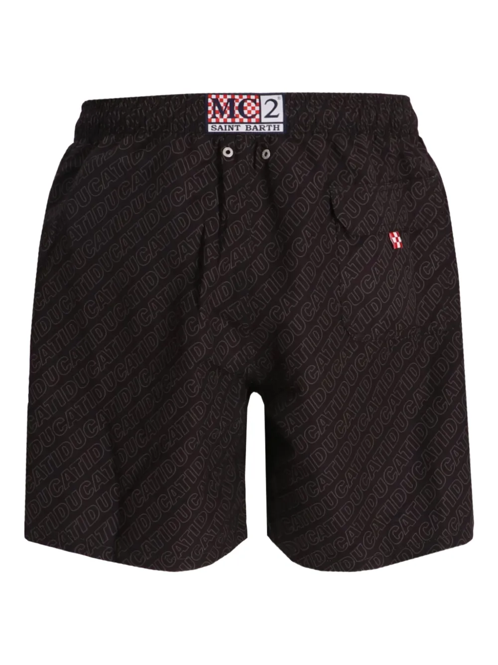 MC2 Saint Barth Zwembroek met logoprint Zwart