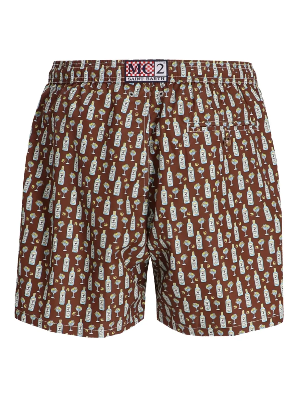 MC2 Saint Barth Zwembroek met print Bruin