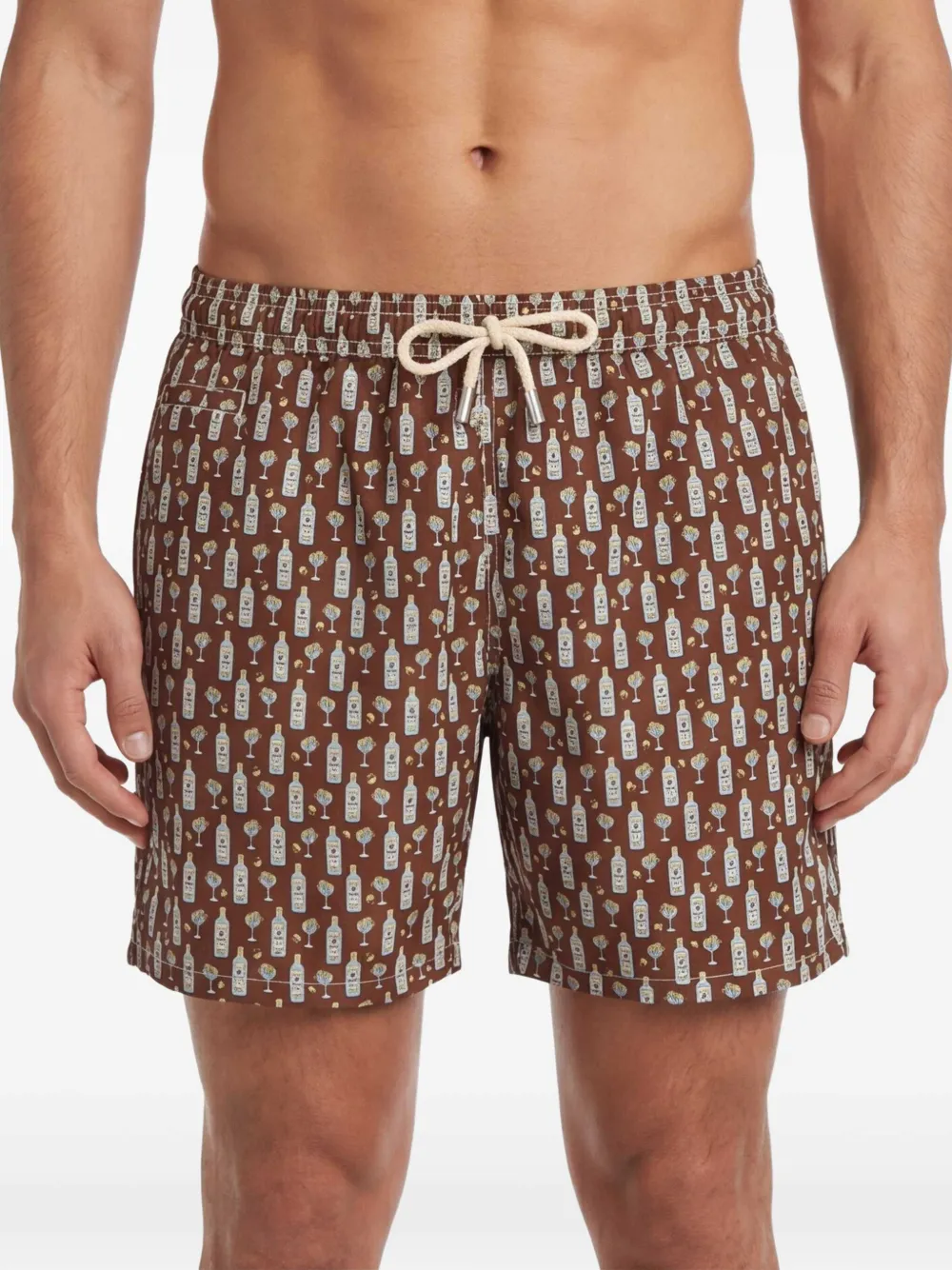 MC2 Saint Barth Zwembroek met print Bruin