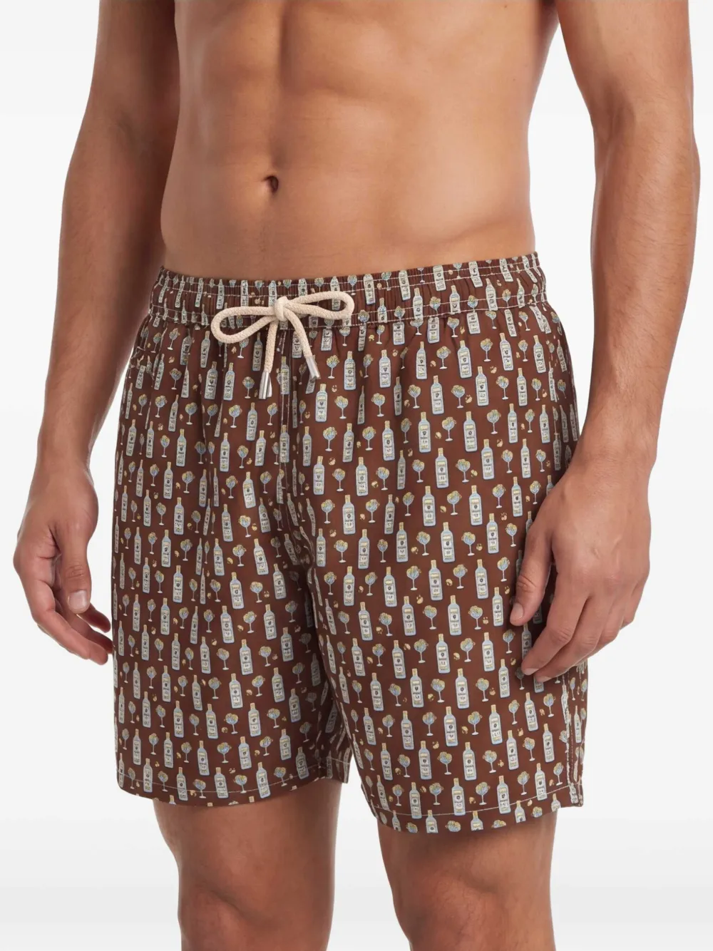MC2 Saint Barth Zwembroek met print Bruin