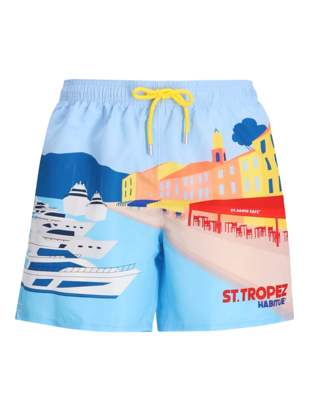MC2 Saint Barth Zwembroek met grafische print Blauw