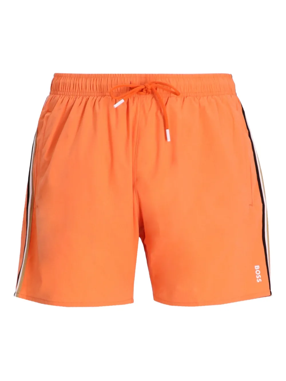 BOSS drawstring swim shorts | Orange | Image 1