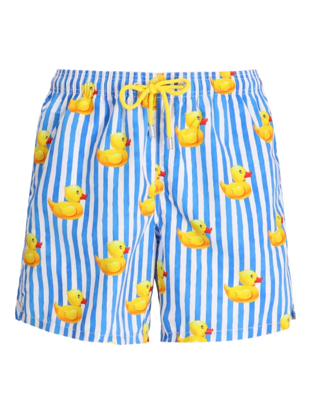 MC2 Saint Barth Gestreepte zwembroek met eendenprint Blauw