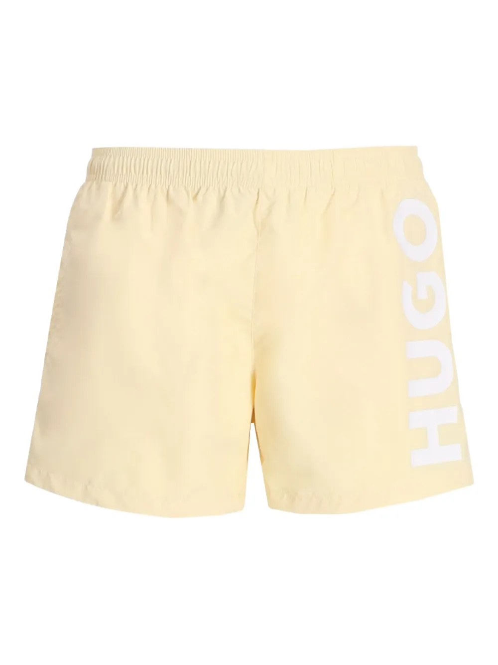 HUGO Zwembroek met logoprint Geel