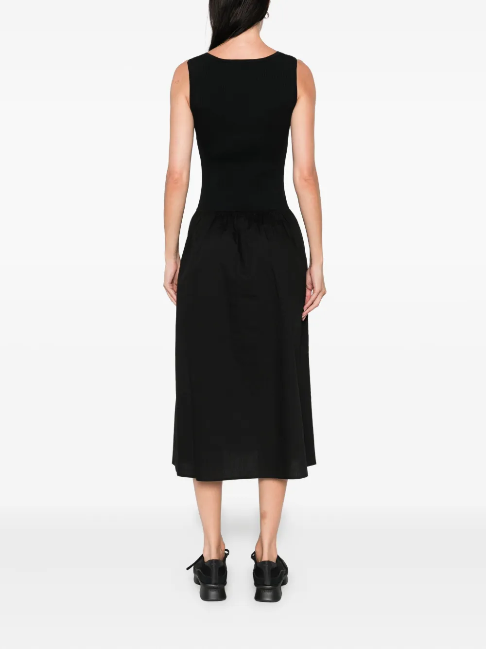 Karl Lagerfeld ribbed-knit midi dress Zwart