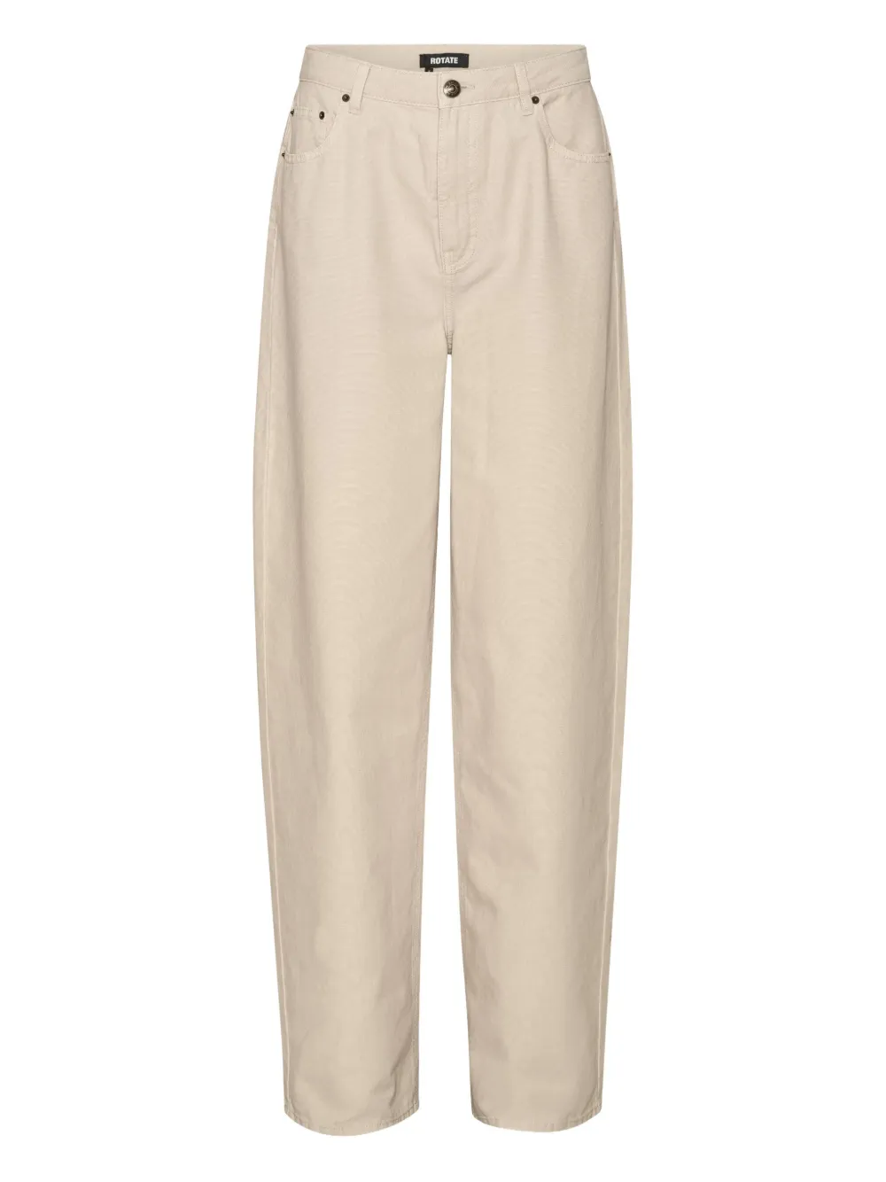ROTATE BIRGER CHRISTENSEN R-embroidery cotton straight-leg jeans - Toni neutri