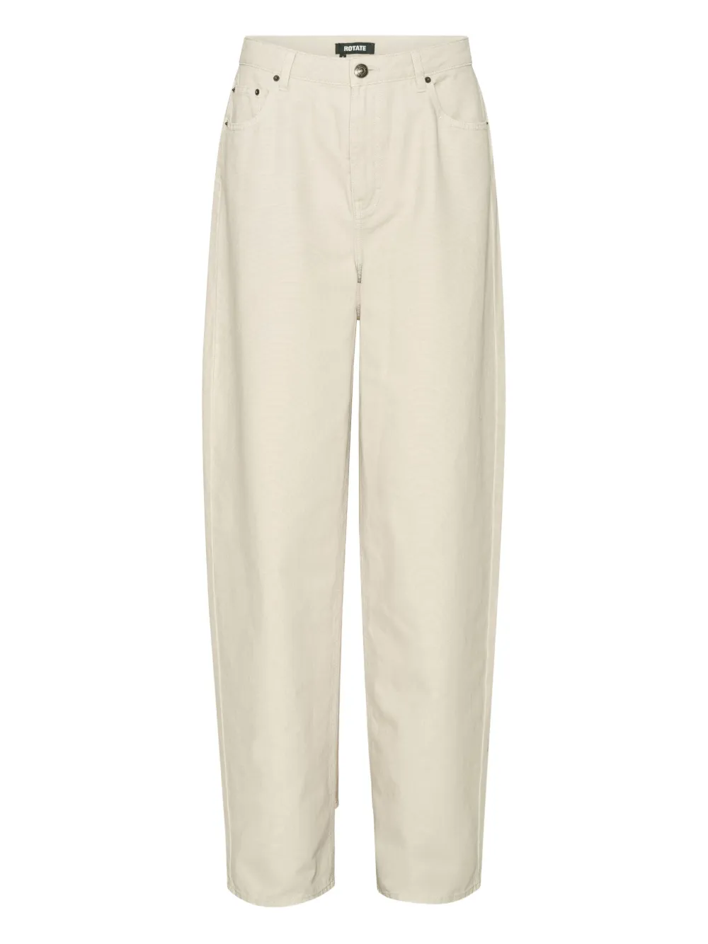 ROTATE BIRGER CHRISTENSEN Katoenen straight jeans met borduurwerk Beige
