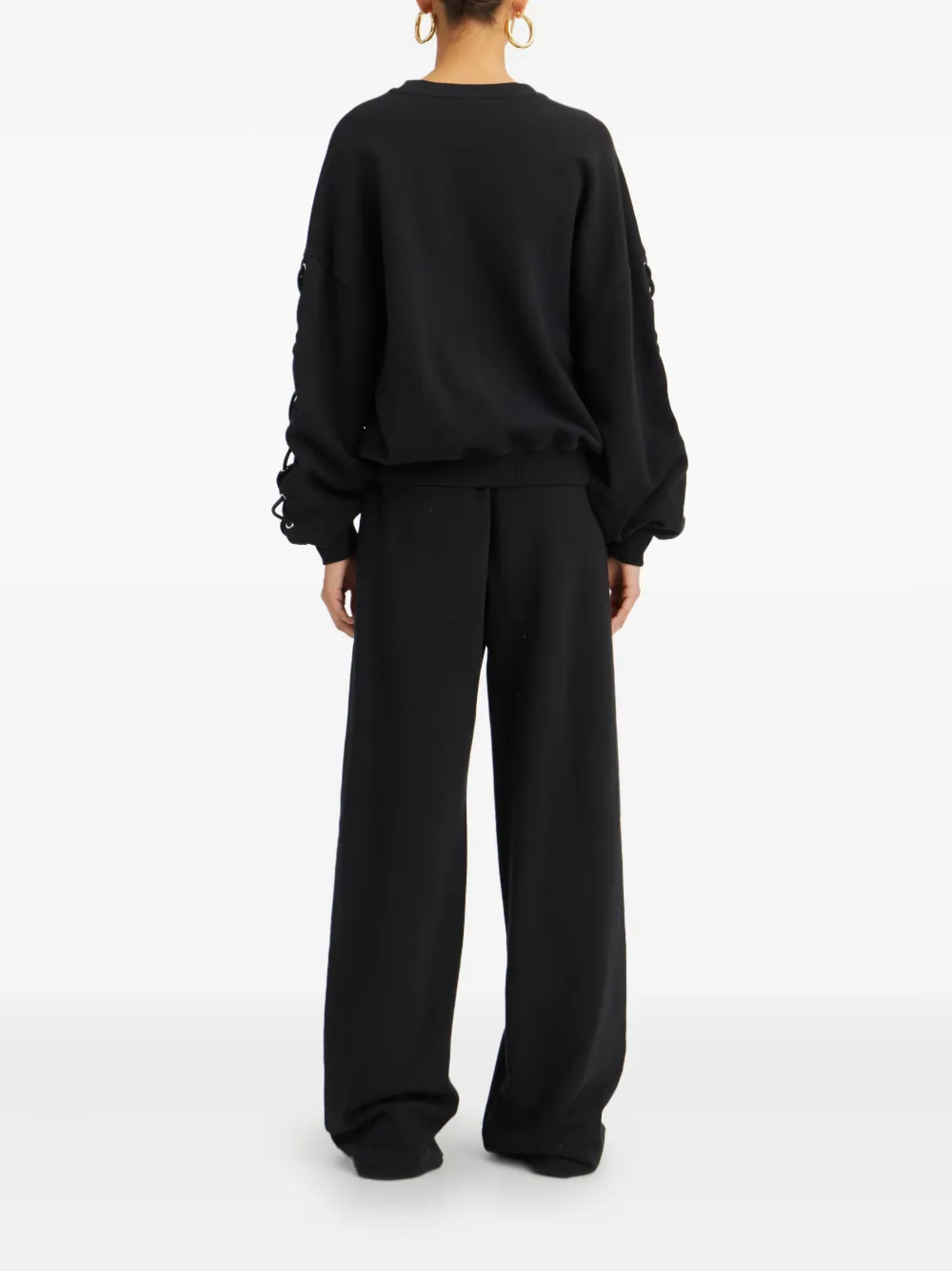 ROTATE BIRGER CHRISTENSEN Sweater met veters Zwart