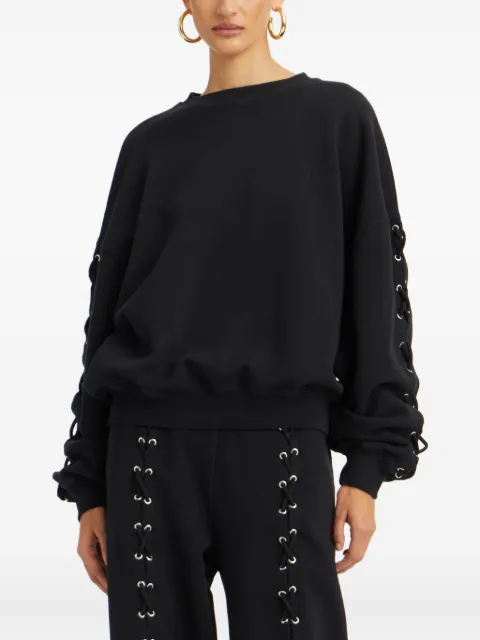 ROTATE BIRGER CHRISTENSEN lace-up sleeve sweatshirt