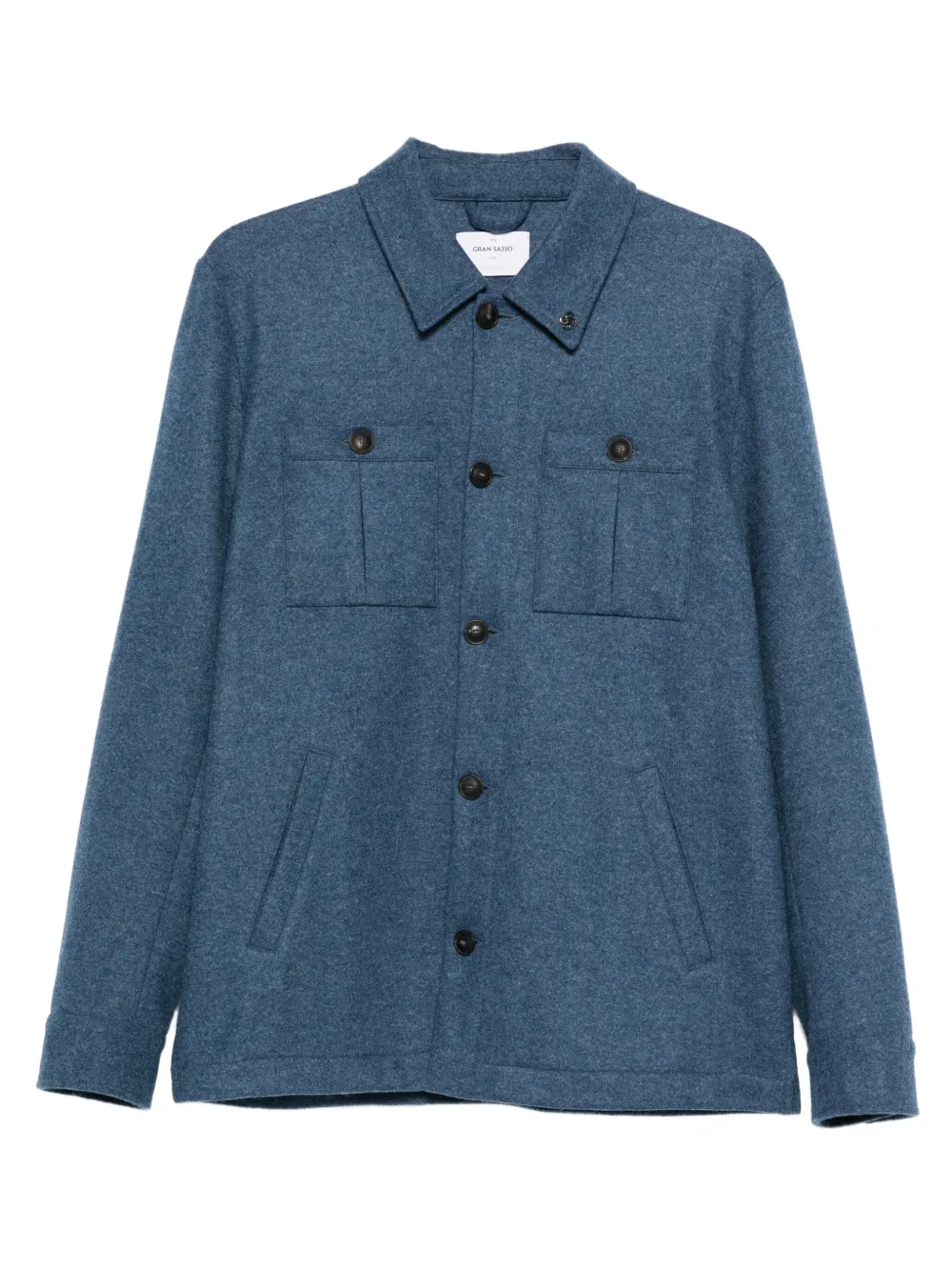 Gran Sasso Button-fastening Patch-pocket Jacket In Blue