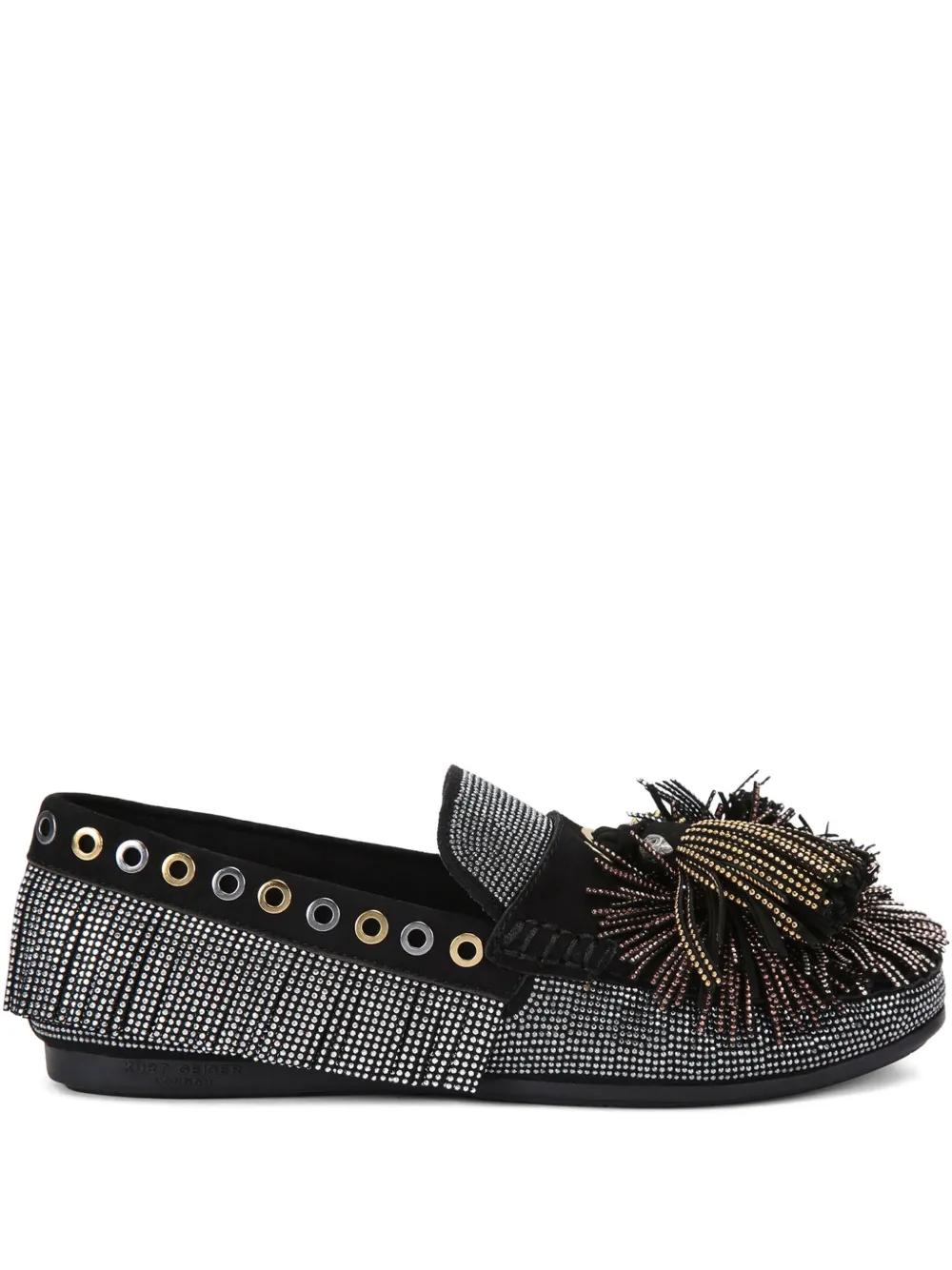 Kurt Geiger London Ballerina's met pompon Zwart