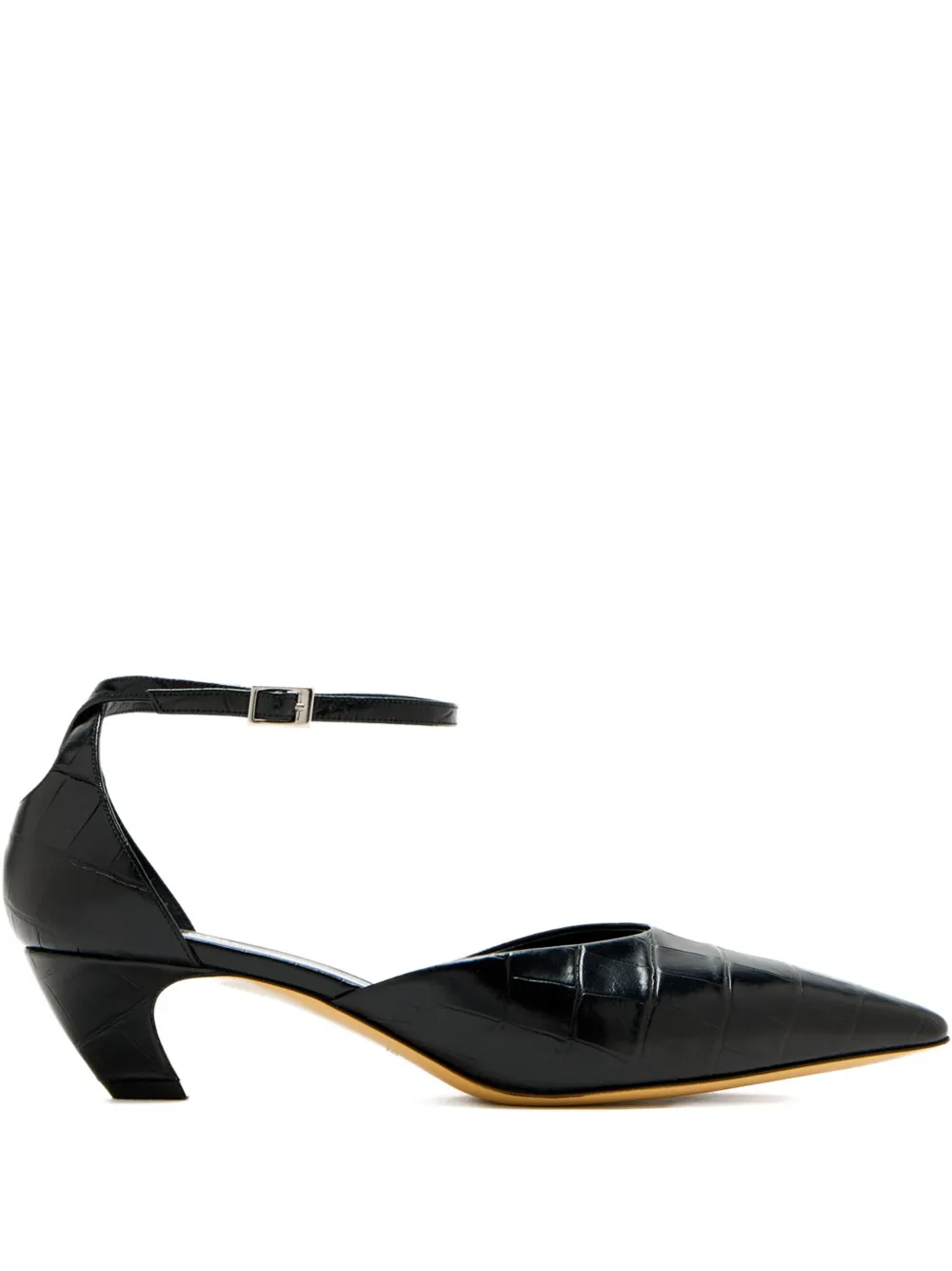 Le Monde Beryl 45mm Crocodile-effect Pumps In Black