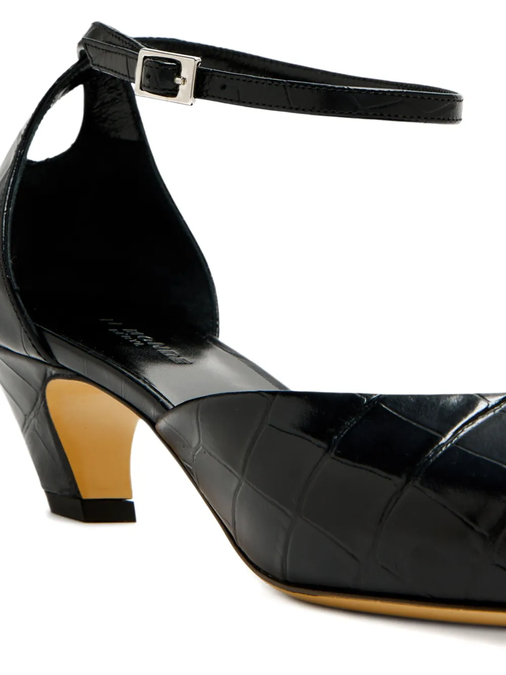 Le Monde Beryl 45mm crocodile-effect pumps Black