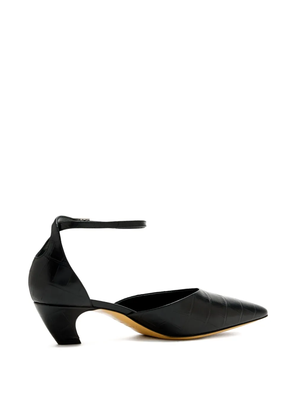 Le Monde Beryl 45mm crocodile-effect pumps Black
