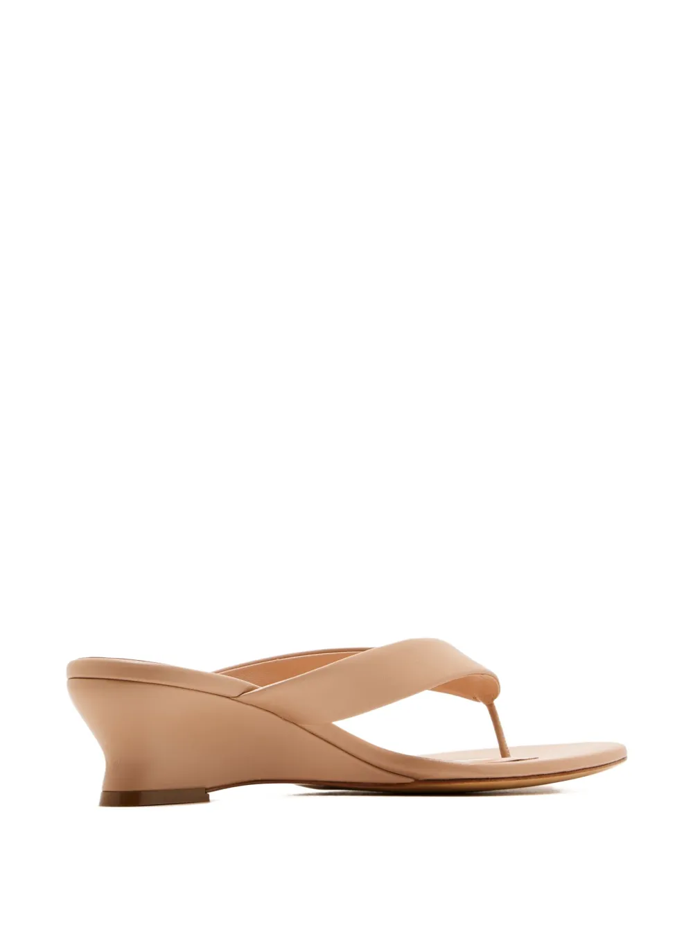 Le Monde Beryl 40mm micro-wedge thong sandals Neutrals