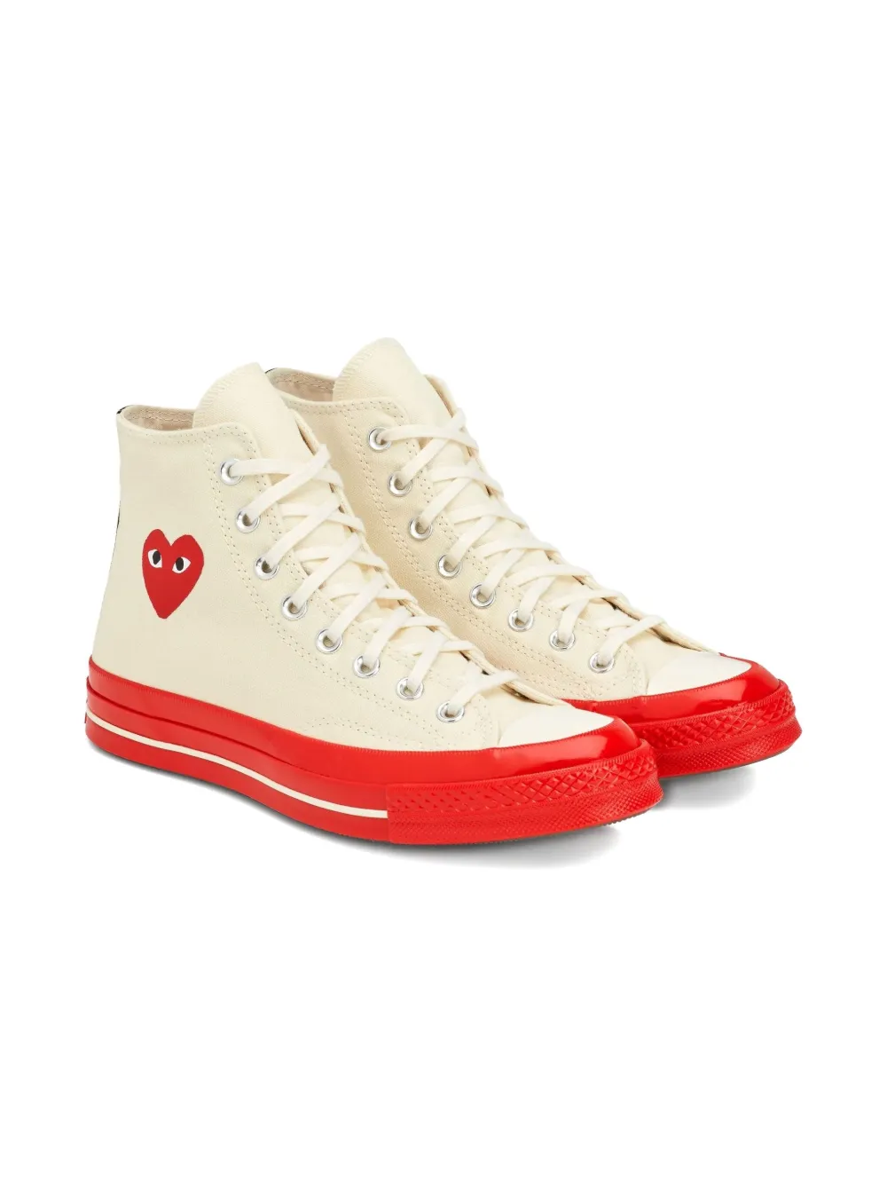 Comme Des Garçons Play x Converse heart-logo hi-top sneakers Neutrals