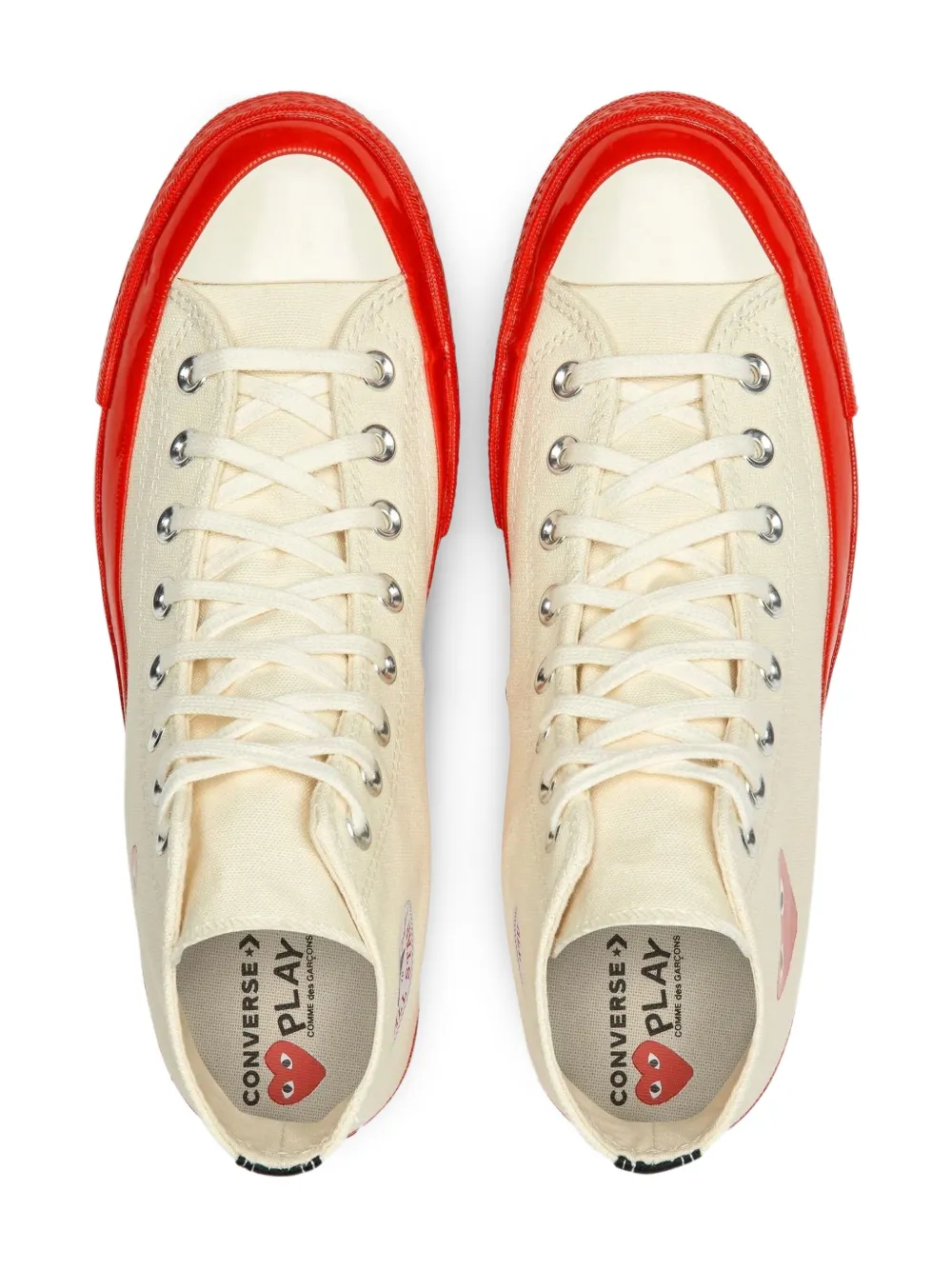Comme Des Garçons Play x Converse heart-logo hi-top sneakers Neutrals