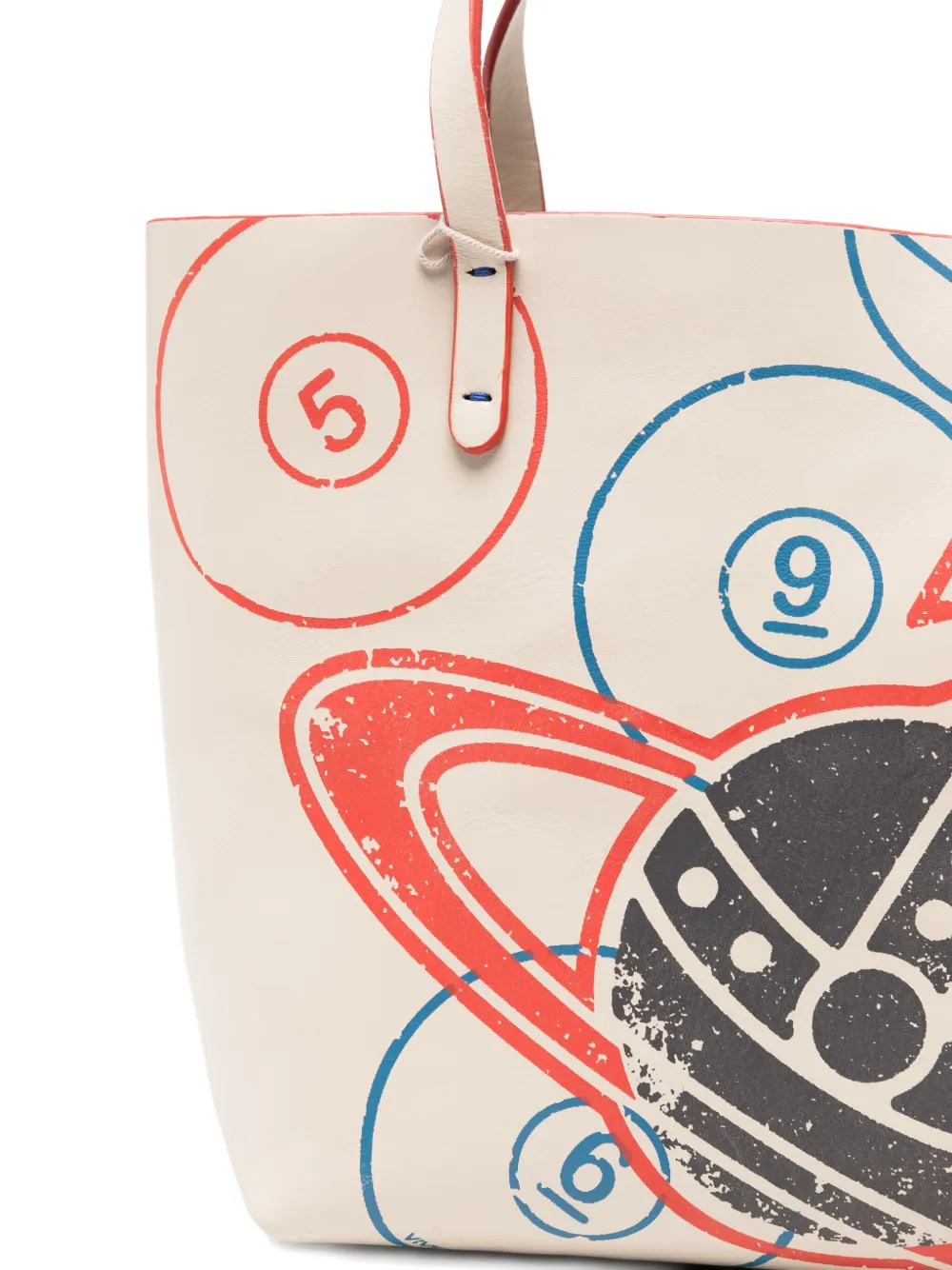Vivienne Westwood Orb-print Leather Tote Bag In Neutral