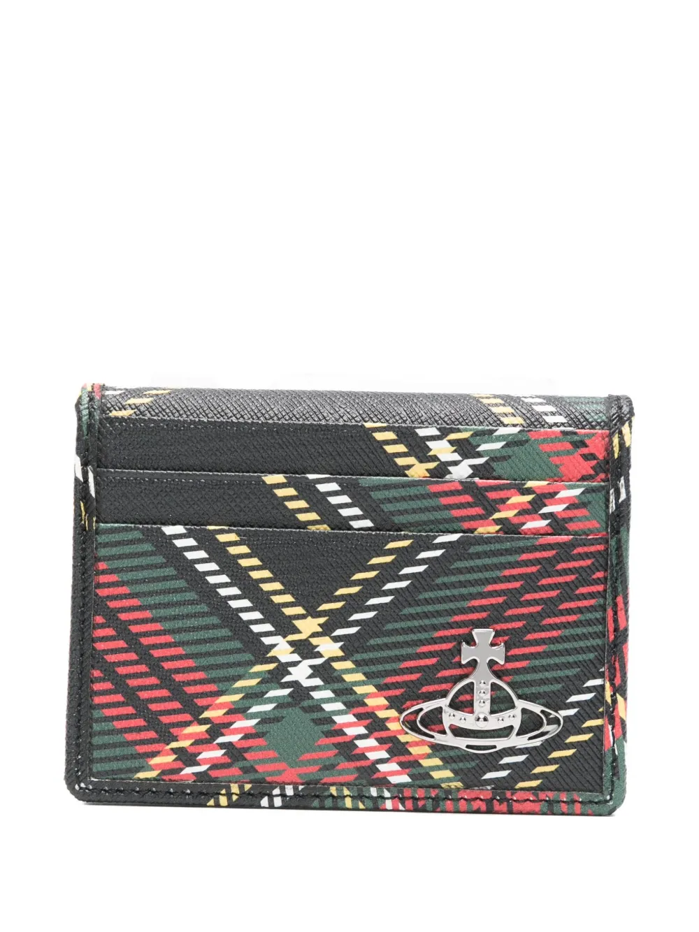 Vivienne Westwood Tartan-plaid Cardholder In Green