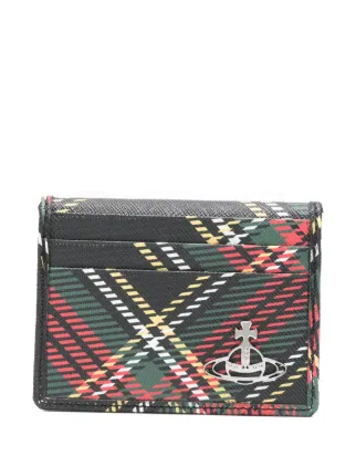 Vivienne Westwood tartan-plaid Cardholder | Green | FARFETCH