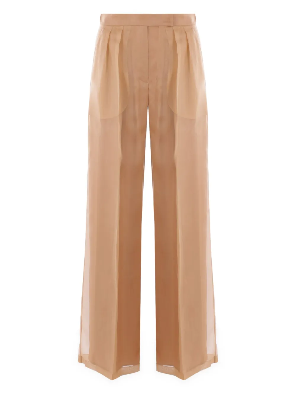 Max Mara organza pleated trousers | Brown | Image 1