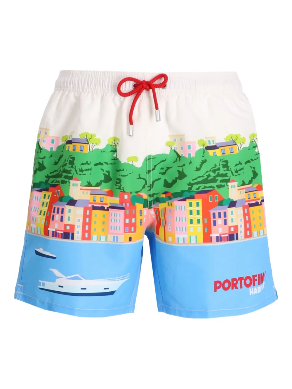 MC2 Saint Barth Zwembroek met grafische print Wit