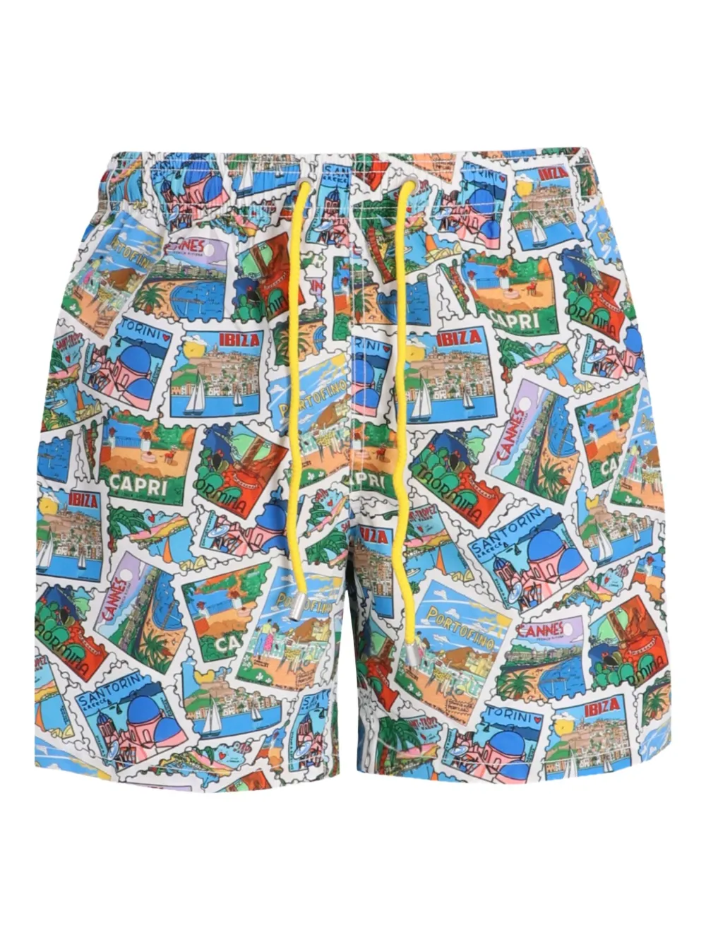 MC2 Saint Barth postcard-print swim shorts | Blue | Image 1