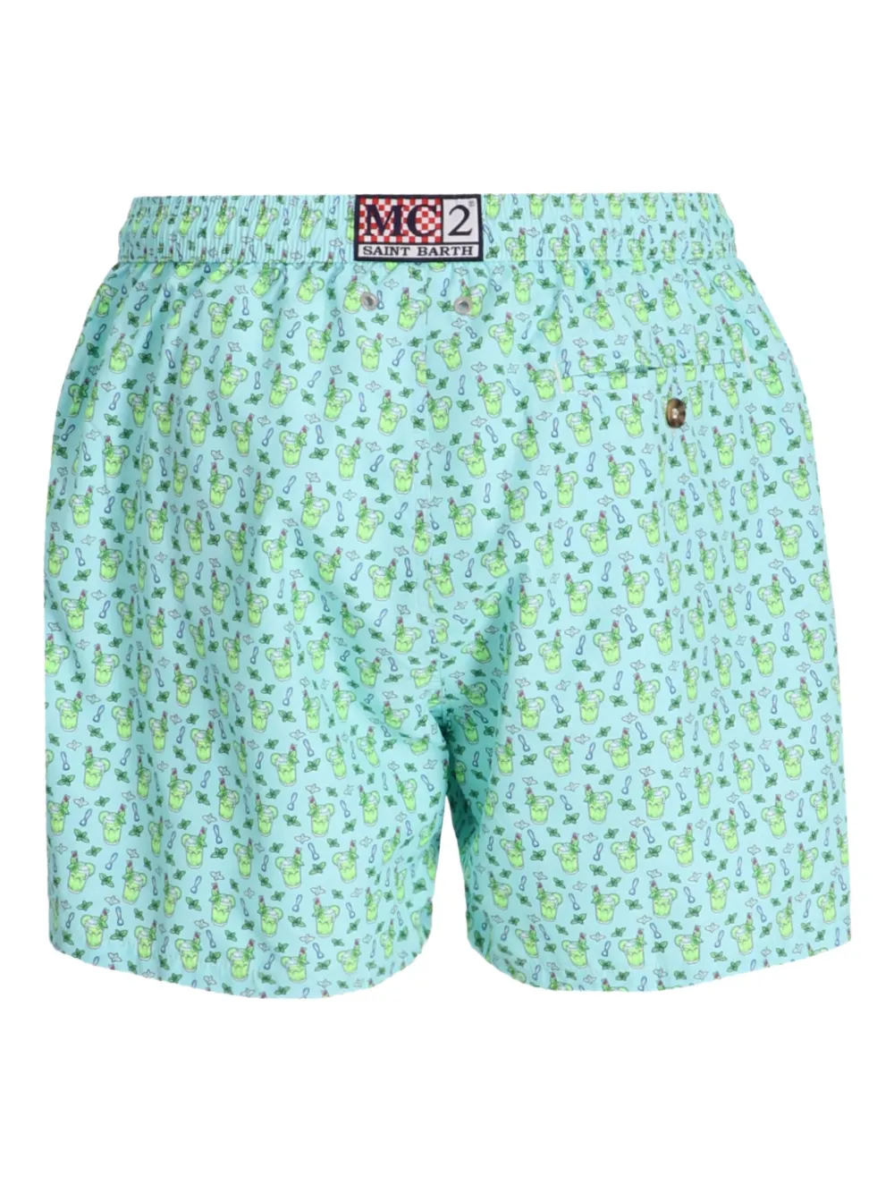MC2 Saint Barth Zwembroek met grafische print Blauw