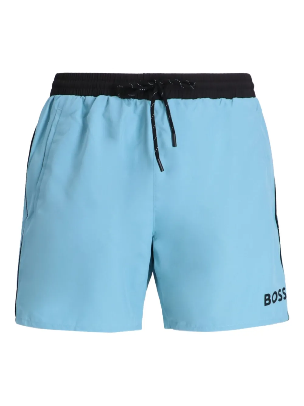 BOSS ドローストリング トランクス水着 - ブルー BOSS ドローストリング トランクス水着 - ブルー