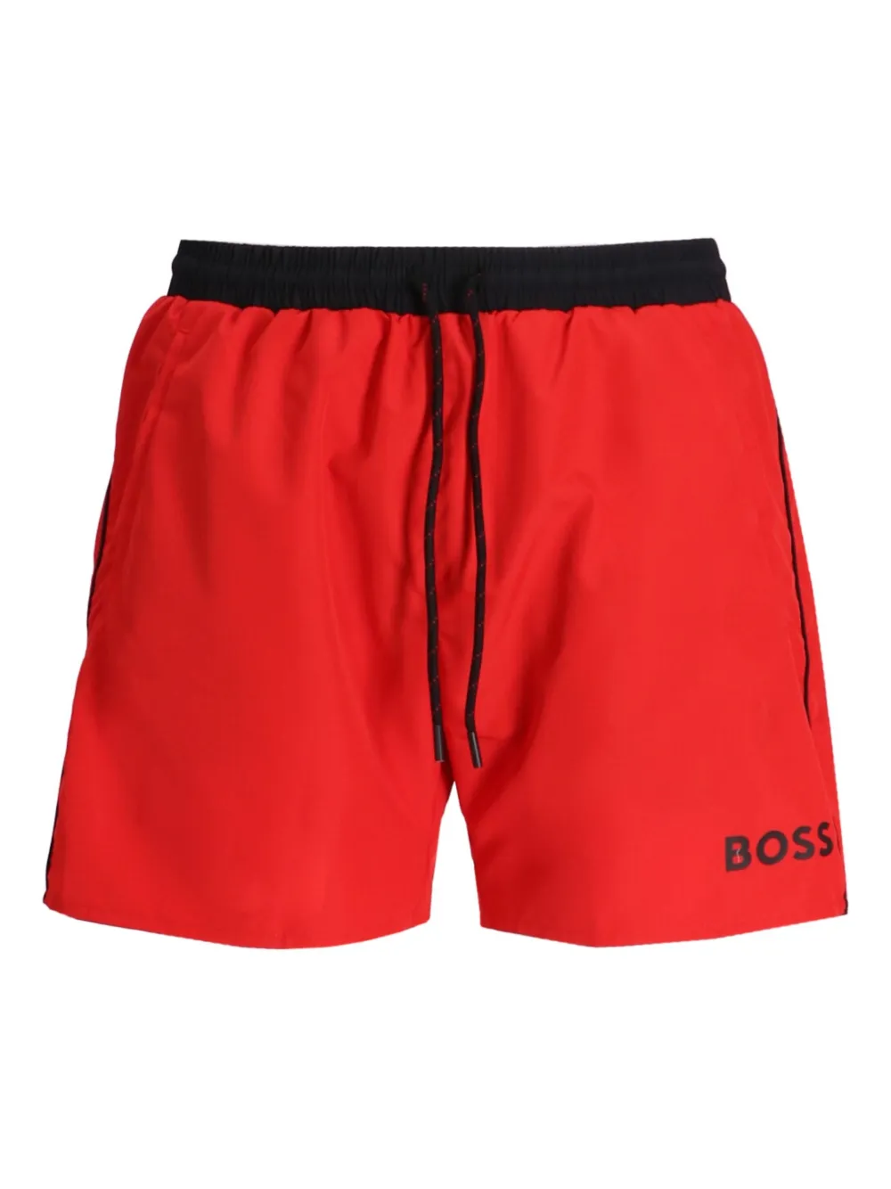 BOSS ドローストリング トランクス水着 - レッド BOSS ドローストリング トランクス水着 - レッド