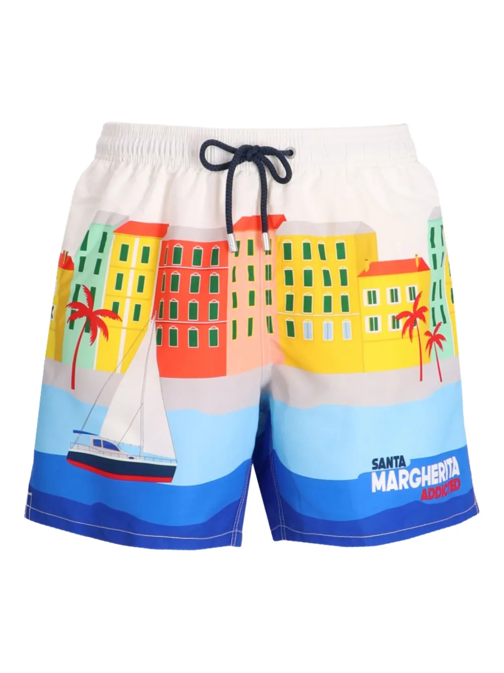 MC2 Saint Barth Zwembroek met grafische print Wit