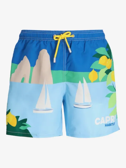 MC2 Saint Barth shorts de playa con veleros estampados