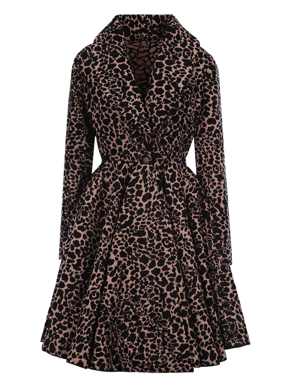 Alaïa panther-pattern single-breasted coat | Brown | Image 1
